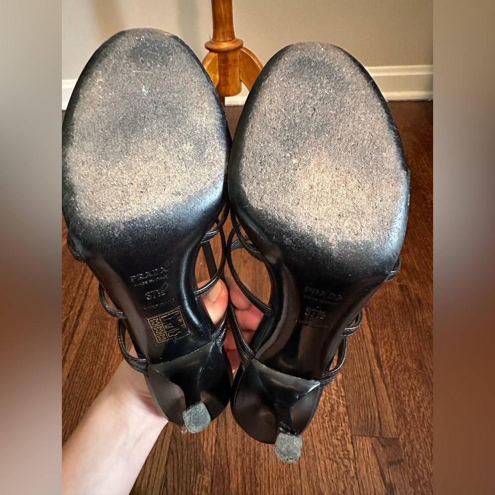 PRADA Strappy Leather Mules - Picture 9 of 10